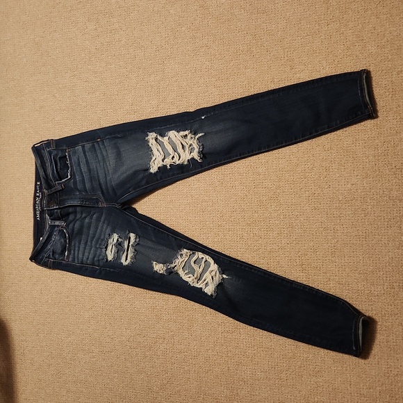 AE Super Stretch Ripped Skinny Jeans - Picture 2 of 3